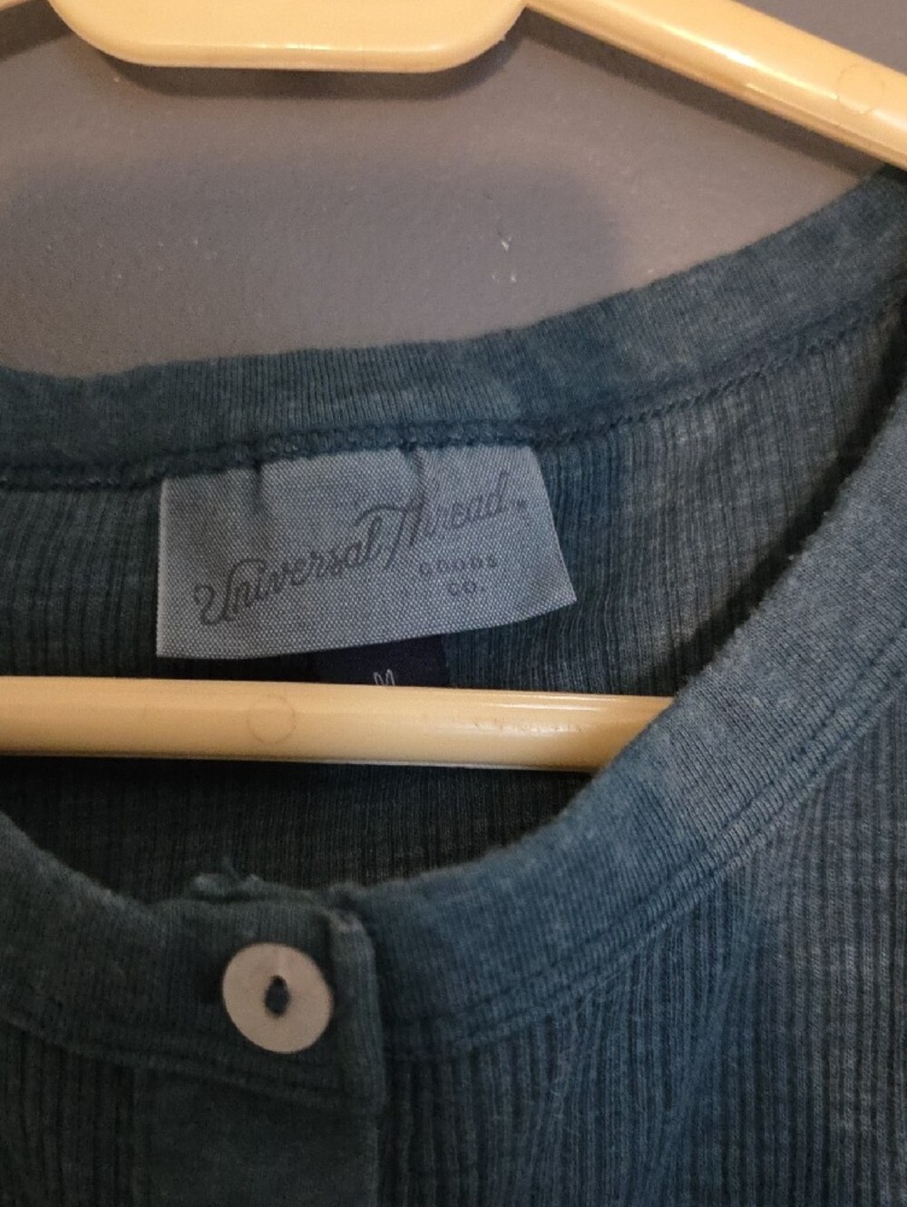 Universal Thread Dark Bluegreen Ribbed Button-Front Tank - Picture 2 of 4
